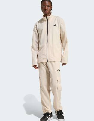 Performance - Sportswear - Cargo-Trainingsanzug aus Webstoff in Crystal Linen-Neutral Neutral XS