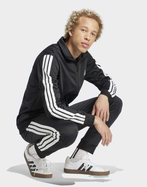 adidas Performance - Sportswear - Survêtement basique en maille à 3 bandes - Noir, 3 de 4