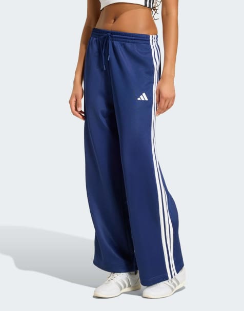 adidas performance Stadium 3-stripes trainingsbroek in donkerblauw - view 1