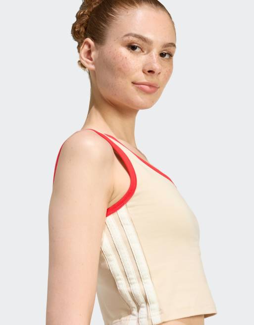 adidas Performance – Stadium – Beige och rött linne, 4 av 4