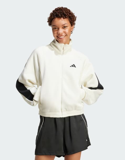 adidas performance - Stadium - Haut de survêtement - Blanc cassé / noir - view 1