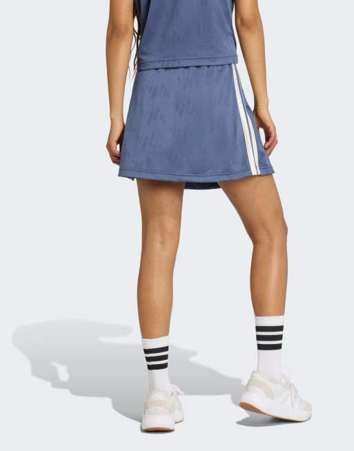 adidas Performance - Stadium - Jupe style tennis en jacquard avec short intégré à 3 bandes - Encre vintage/blanc cassé