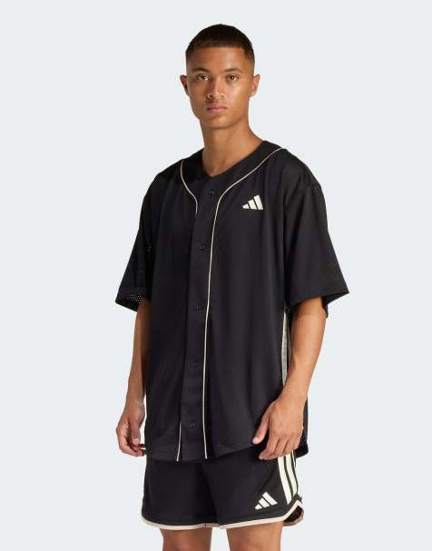 adidas performance - Stadium - Maglia stile baseball in rete nera - view 1