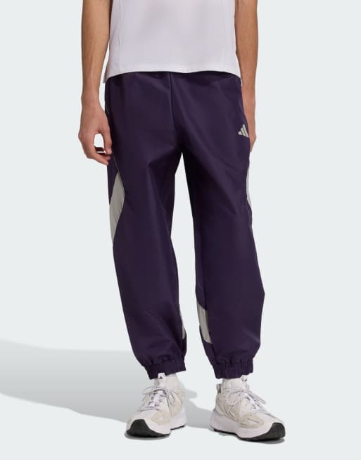 adidas Performance - Stadium - Pantaloni color prugna aurora/grigio metallo