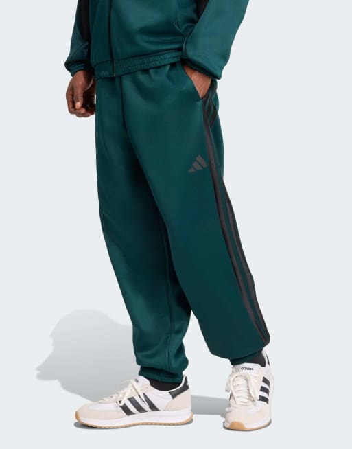 adidas Performance - Stadium - Pantaloni sportivi color edera aurora e neri