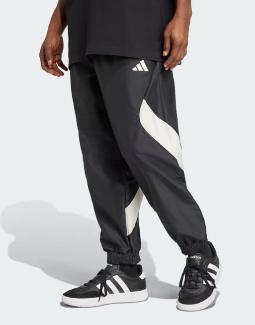 adidas Performance - Stadium - Pantaloni sportivi neri/bianco sporco