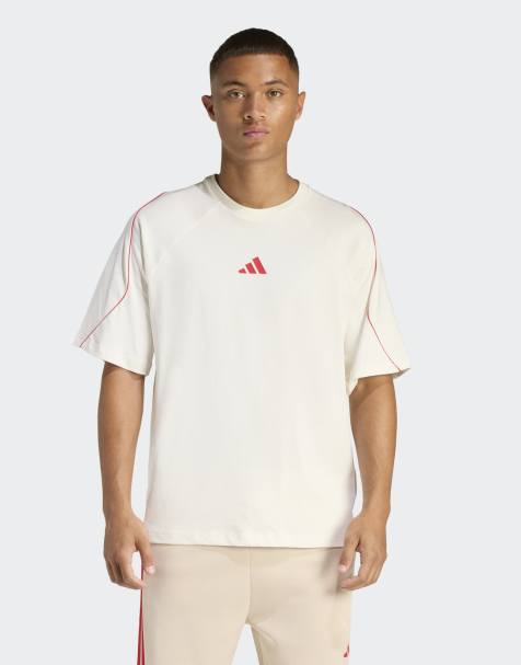 adidas Performance - Stadium - Råhvid/rød T-shirt - view 1