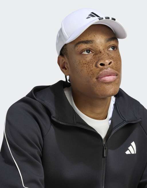 adidas performance Stadium small logo full-zip hoodie in black, 3 of 4