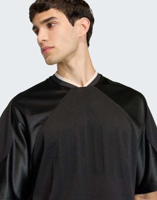 adidas Performance – Stadium – Svart och naturvit t-shirt i mesh med tryck, 2 av 4