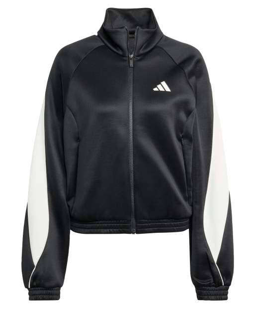 adidas Performance – Stadium – Svart och naturvit träningsjacka, 2 av 4
