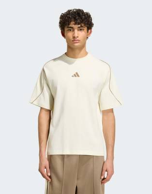 Adidas Performance Uomo Bianco - Stadium - T-Shirt Color Avorio - Immagine 1