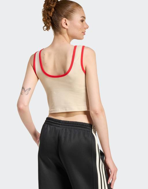 adidas Performance - Stadium - Top senza maniche in lino cristallo/rubino puro, 3 di 4