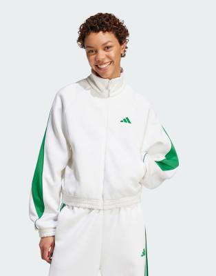 adidas Performance - Stadium - Trainingsjacke in Weiß/Grün