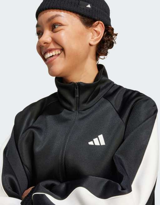 adidas Performance - Stadium - Trainingstop in zwart en gebroken wit, 4 van 4