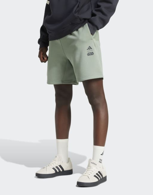 adidas performance – Star Wars The Mandalorian – Srebrnozielone luźne szorty