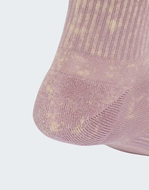 adidas performance Stonewash crew socks 3 pairs in magic lilac / magic ...
