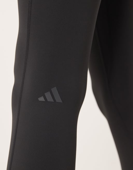 adidas performance – Studios – Czarne legginsy ze skrzyżowanym pasem i trzema paskami, 2 z 5