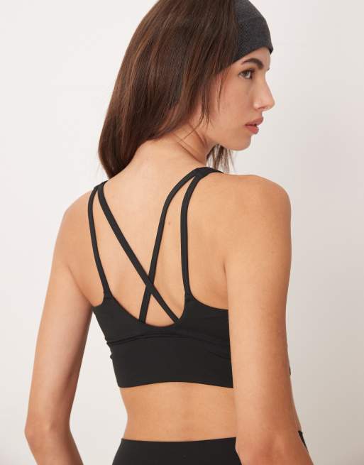 adidas Performance - Studios - Top met 3-Stripes en bandjes in zwart, 3 van 4