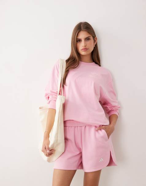 adidas Performance - Studios - Top met lange mouwen en 3-Stripes in roze - view 1