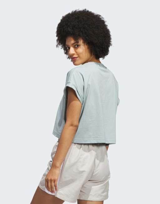 adidas performance Summer romance graphic t-shirt in wonder sage, 4 of 4
