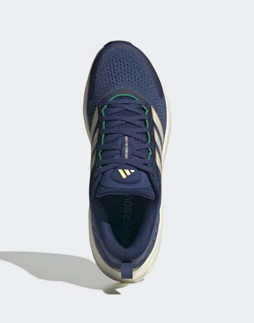 adidas performance Supernova ease 2 m running shoes in dark blue / off white / matte, 2 of 4