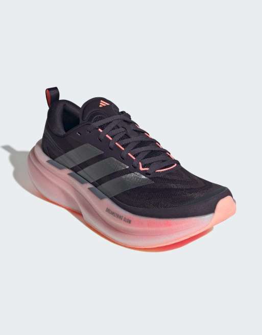 adidas performance Supernova glide löparskor i svart och ljusrosa, 4 av 5