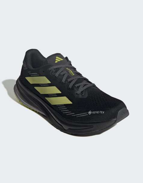 adidas performance Supernova rise gtx running shoes in black and lime - view 1