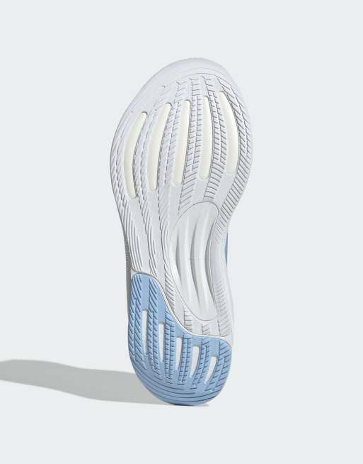 adidas performance Supernova Stride 2.0 running shoes in cloud white / glow blue / grey one, 4 of 4