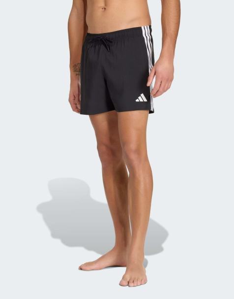 adidas Performance – Svarta och vita badshorts med 3 ränder - view 1