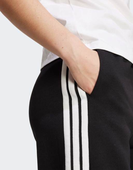 adidas Performance – Svarta, vida byxor i fleece med 3 ränder, 3 av 5