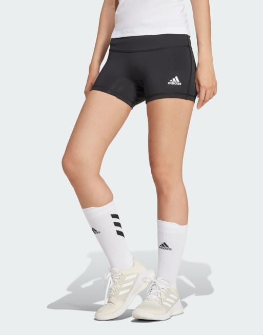 adidas Performance – Svartvita shorts med 4 tum innersöm