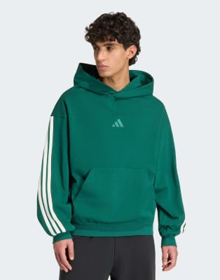 Adidas Vert Sweatshirt À Capuche 3-Stripes - Image 3