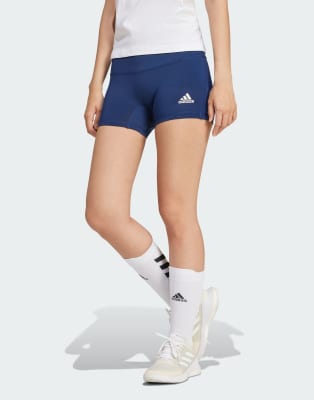 adidas Performance - Sweat-Shorts in Team-Marineblau/Weiß, 4 Zoll Schrittlänge