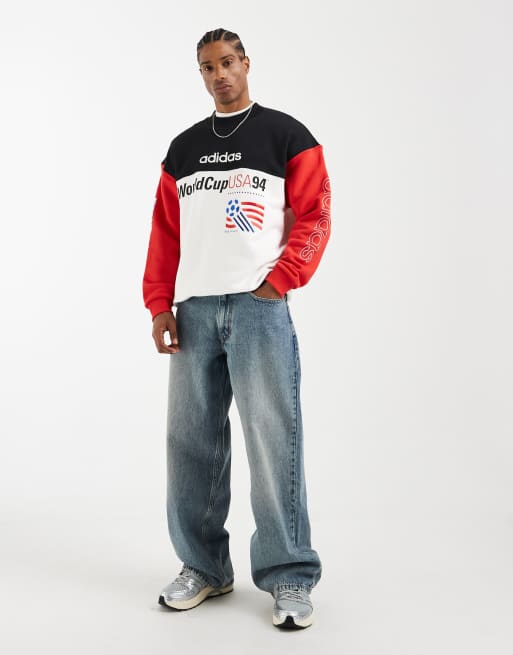 adidas Performance - Sweatshirt met grafische print in zwart en wit, 5 van 5