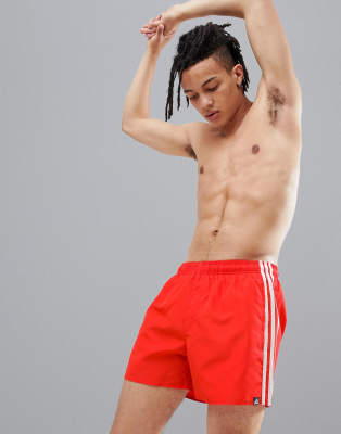 red adidas swim shorts