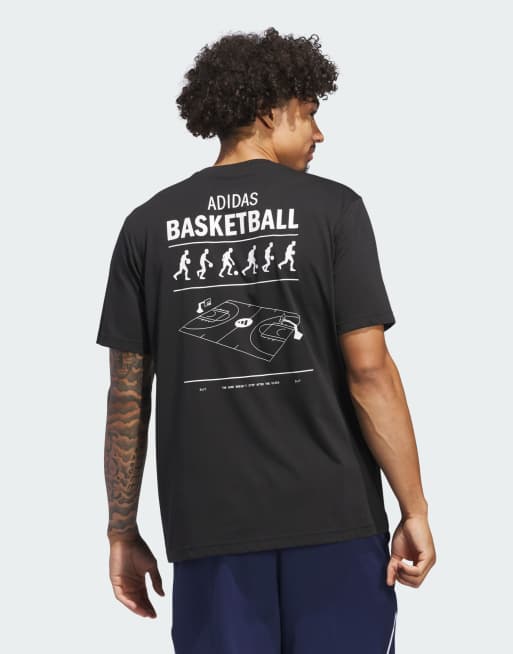 adidas Performance – T-Shirt in Schwarz mit „Adidas Basketball“-Print, 2 von 4