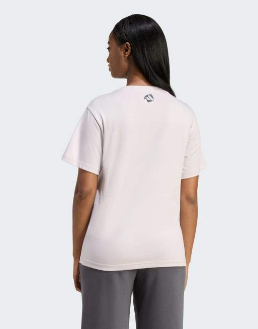 adidas Performance - T-shirt met dierenprint in lichtpaars, 2 van 4
