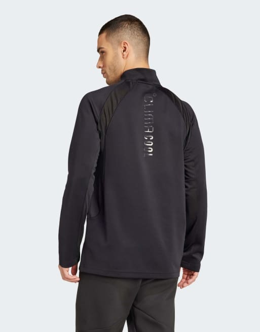 adidas performance Tech apparel 1/4 zip in black / carbon, 3 of 4