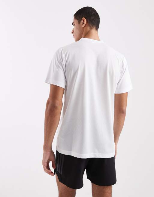 adidas Performance – Tech Apparel – Biały T-shirt z odblaskowymi srebrnymi detalami, 3 z 5