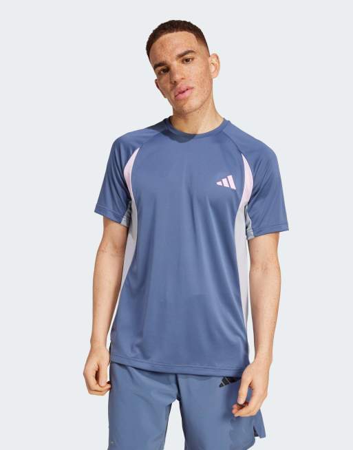 adidas Performance– Tech Apparel – Blå, blockfärgad t-shirt