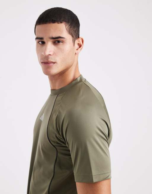 adidas performance - Tech Apparel Climacool - T-shirt color oliva strata, 4 di 5