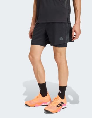 Performance - Tech Essentials - 2-in-1-Workout-Shorts in Schwarz Schwarz M