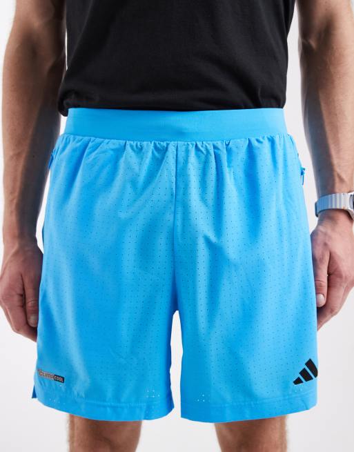 adidas performance Tech essentials workout 2in1 shorts in lucid aquamarine, 4 of 5