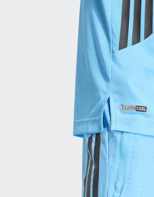 adidas performance – Tech Essentials Workout – T-Shirt in Lucid Aquamarine mit den 3 Streifen, 3 von 3