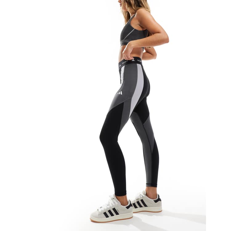 adidas Performance Techfit 7 8 Colorblock leggings in black ASOS