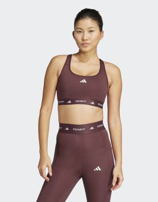 adidas Performance - Techfit - BH in Aurora Ruby / Braun-Rot