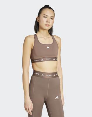 adidas Performance - Techfit - BH in Braun-Brown