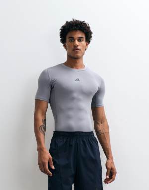 adidas performance Techfit compression training tee in grey