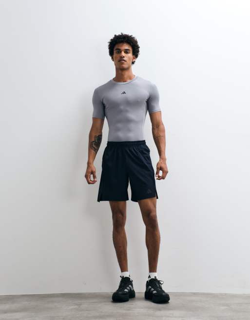 adidas performance Techfit compression training tee in grey, 2 of 5