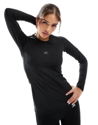 adidas Performance - Techfit Control x RHEON - Langärmliges Shirt in Schwarz